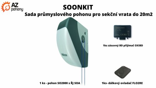 SOONKIT - sada průmyslového pohonu pro sekční vrata do 20m2